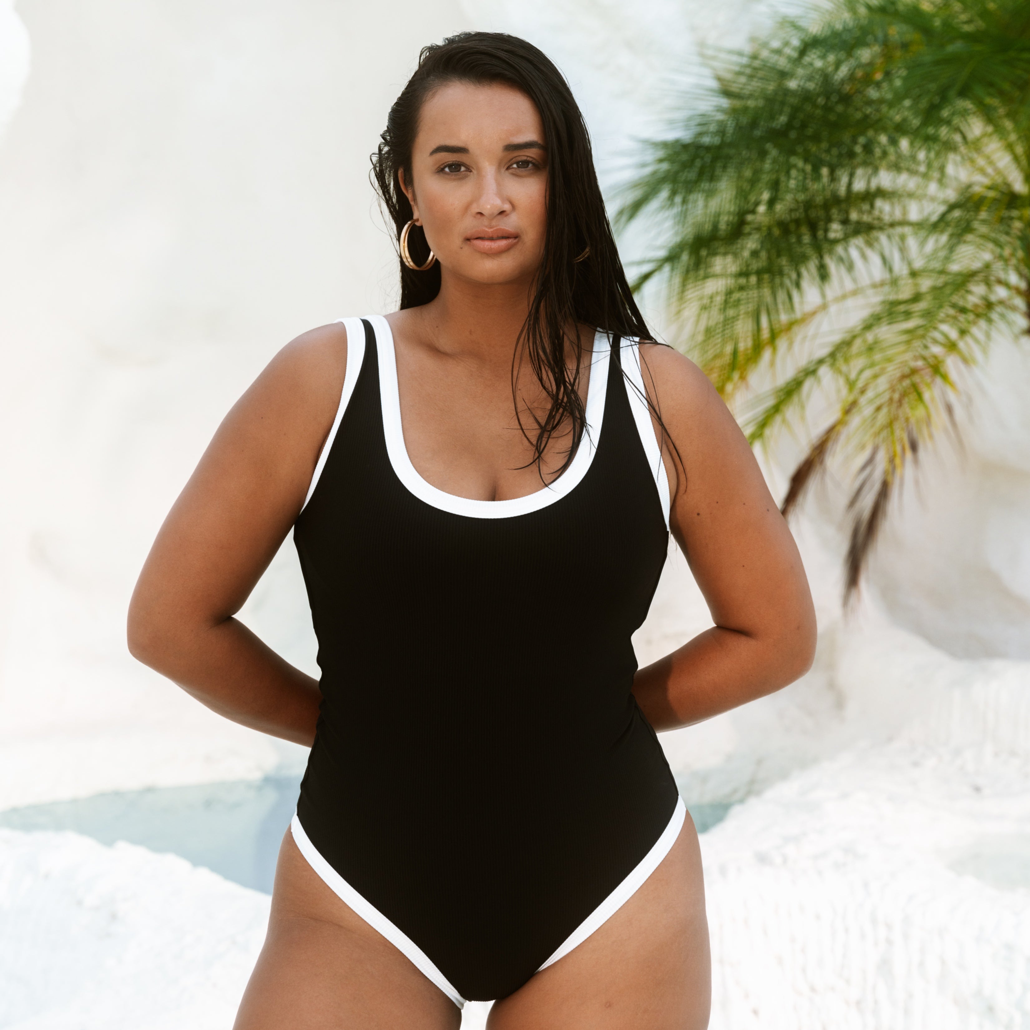 One Of My Kind / One piece / Black + White Rib