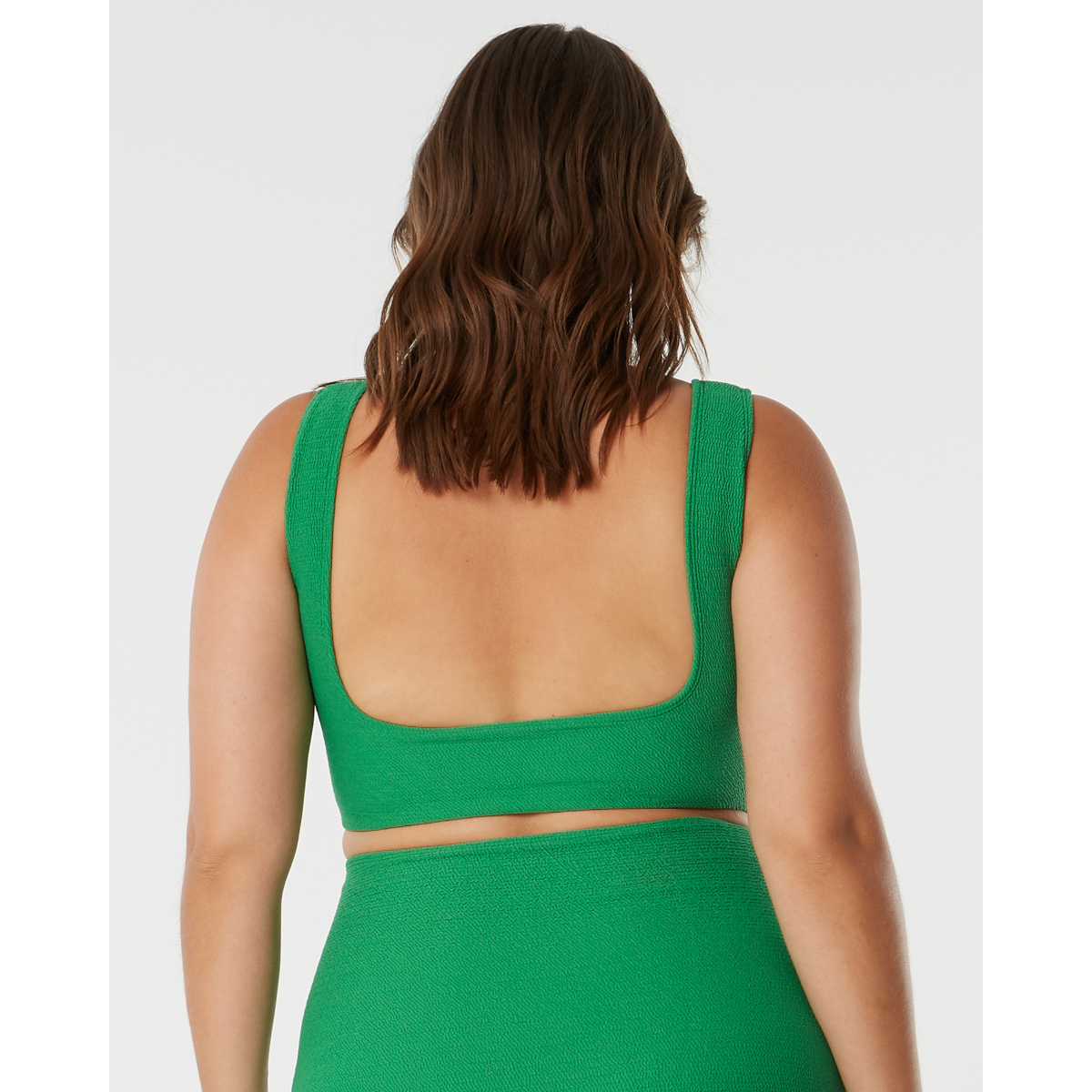 Mystery Of Love | Green Textured Bikini Top - SAINT SOMEBODY