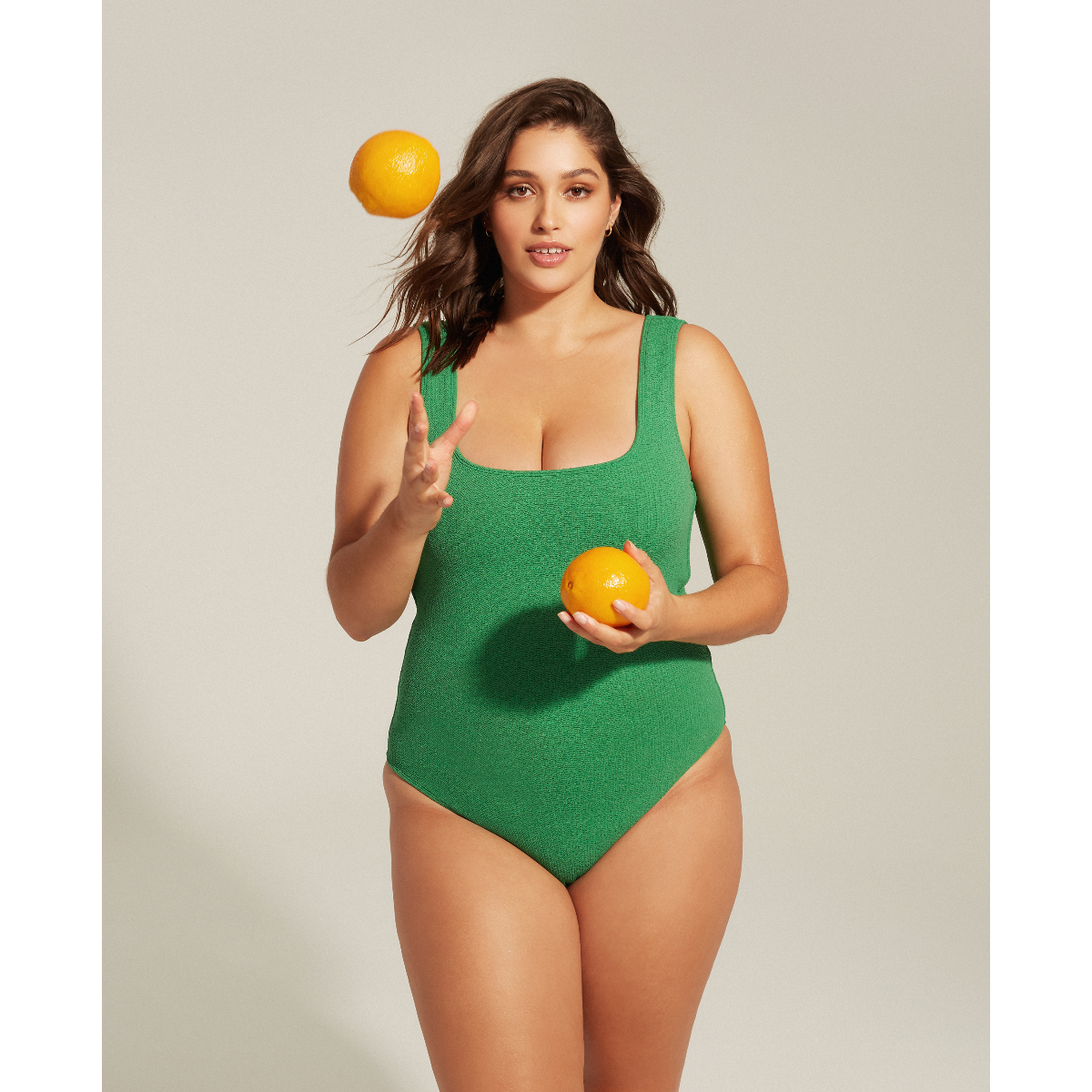 Run To Paradise | Green Textured One Piece Swimwear - SAINT SOMEBODY