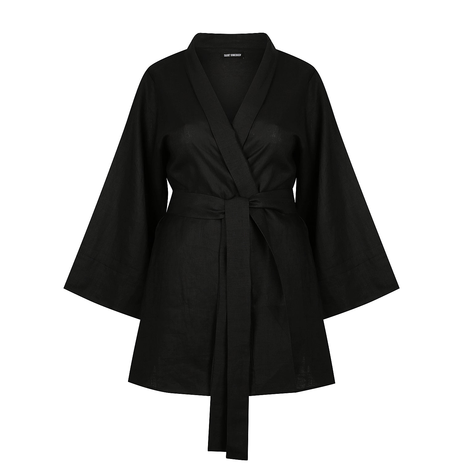 Easy Like Sunday / Linen robe / Black / Just As You Are - FINAL SALE
