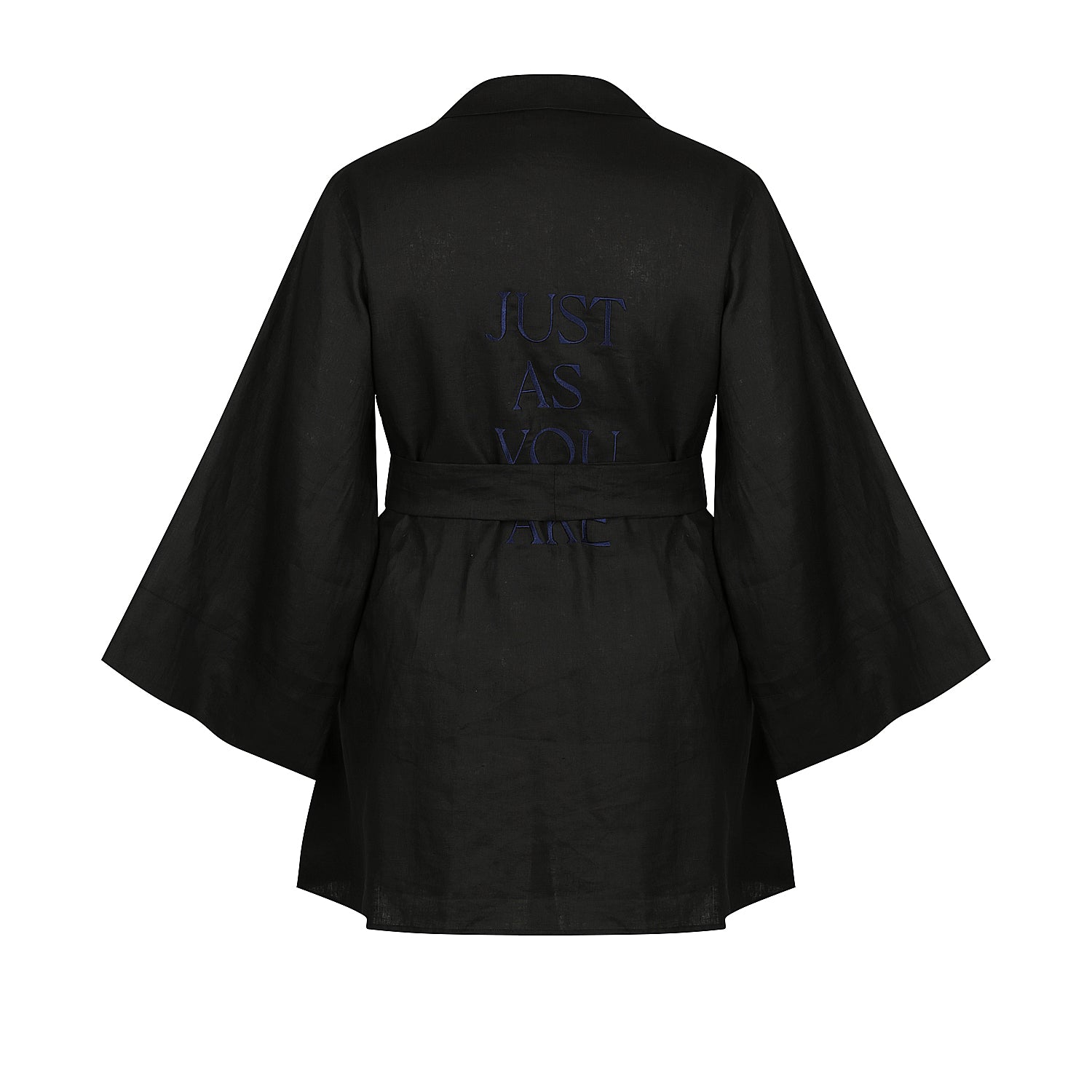 Easy Like Sunday / Linen robe / Black / Just As You Are - FINAL SALE