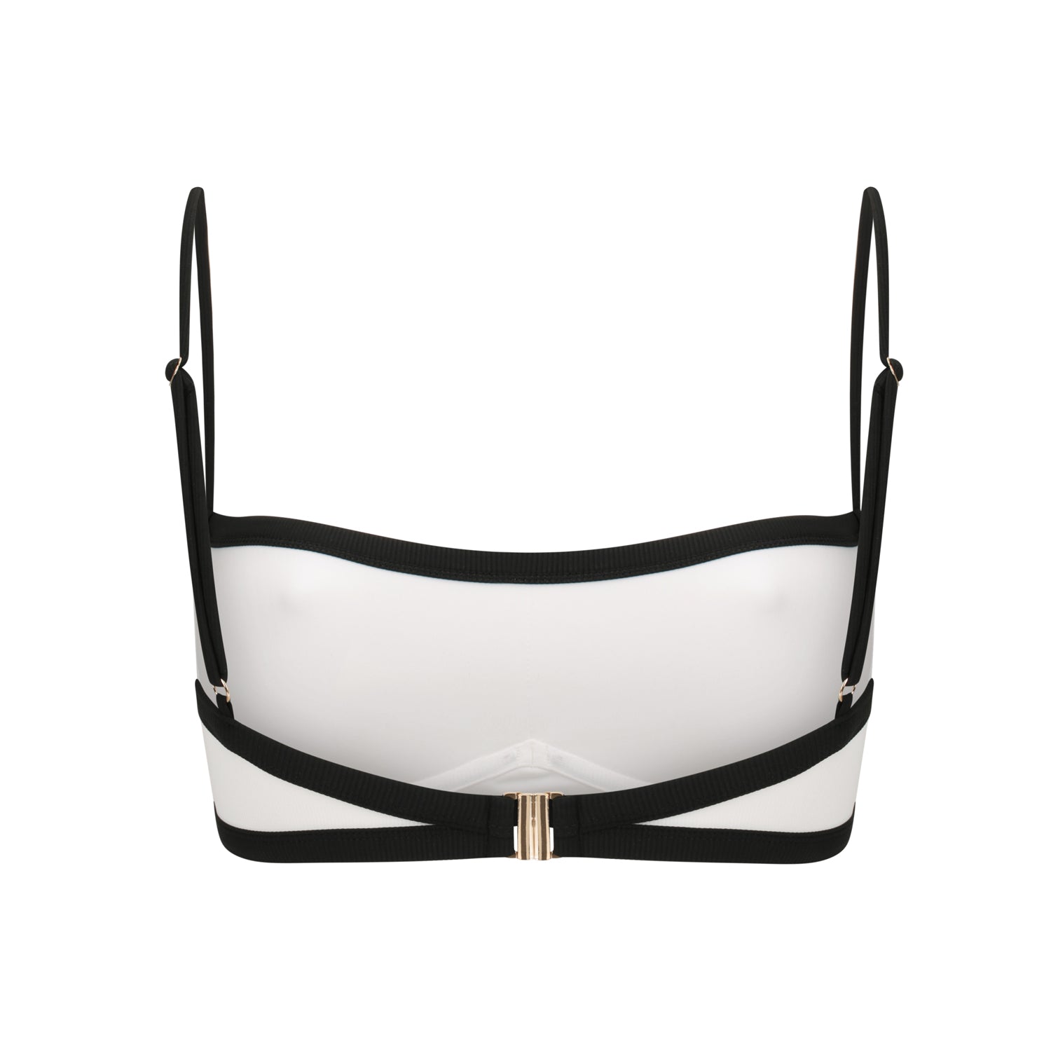 Holiday Romance / Bikini top / White + Black Rib