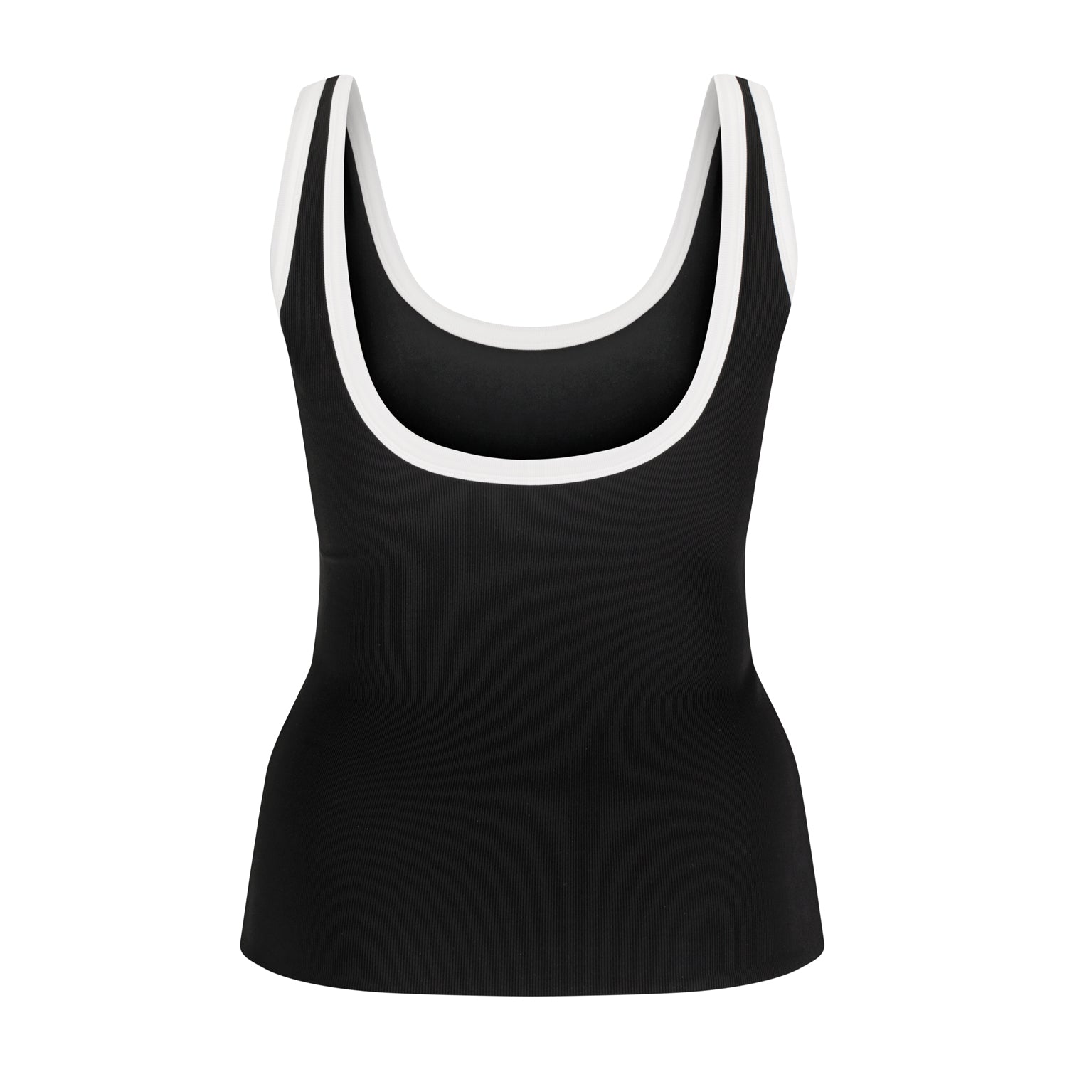 Ready Or Not / Tank top / Black + White Rib