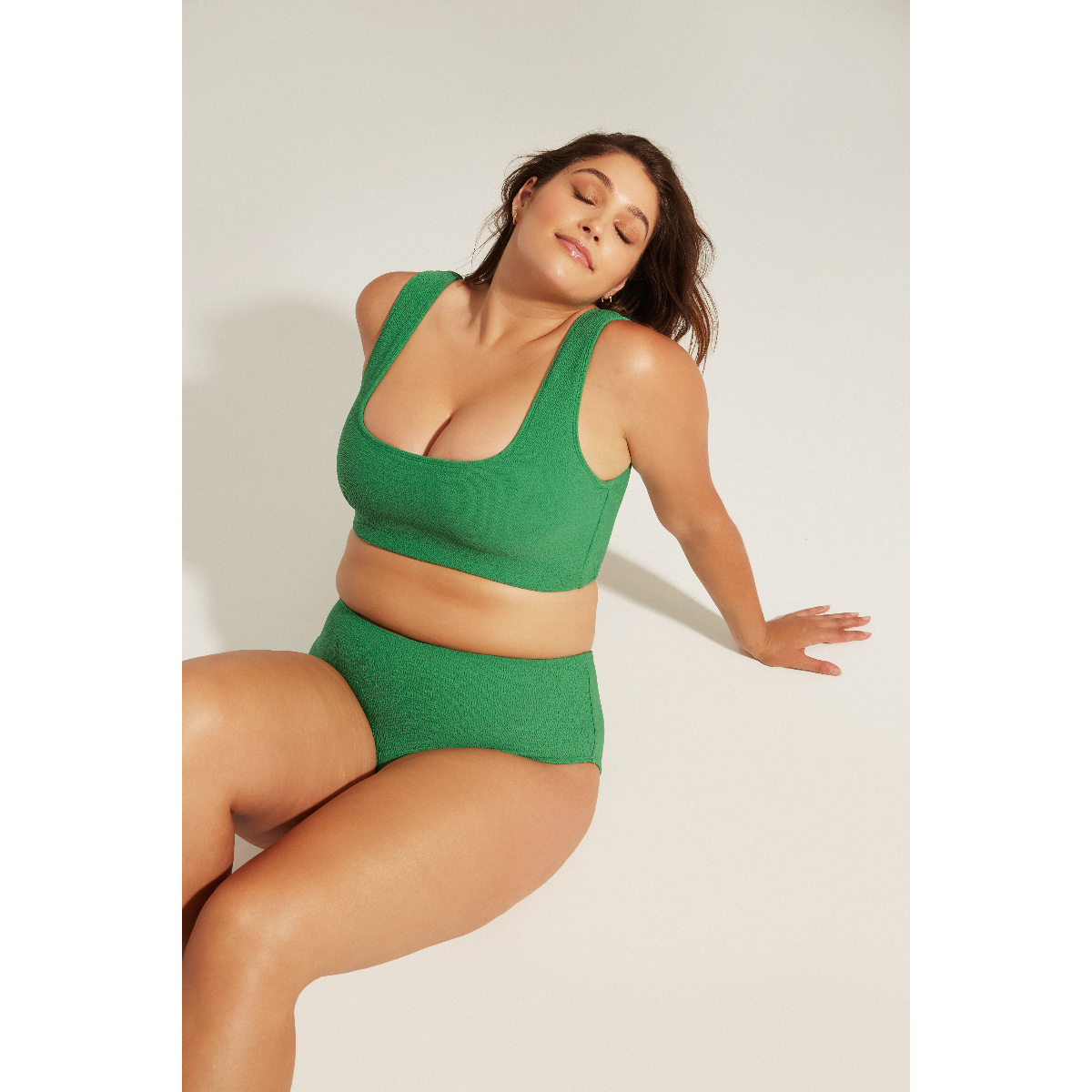 Follow The Sun | Green Textured Bikini Bottoms - SAINT SOMEBODY