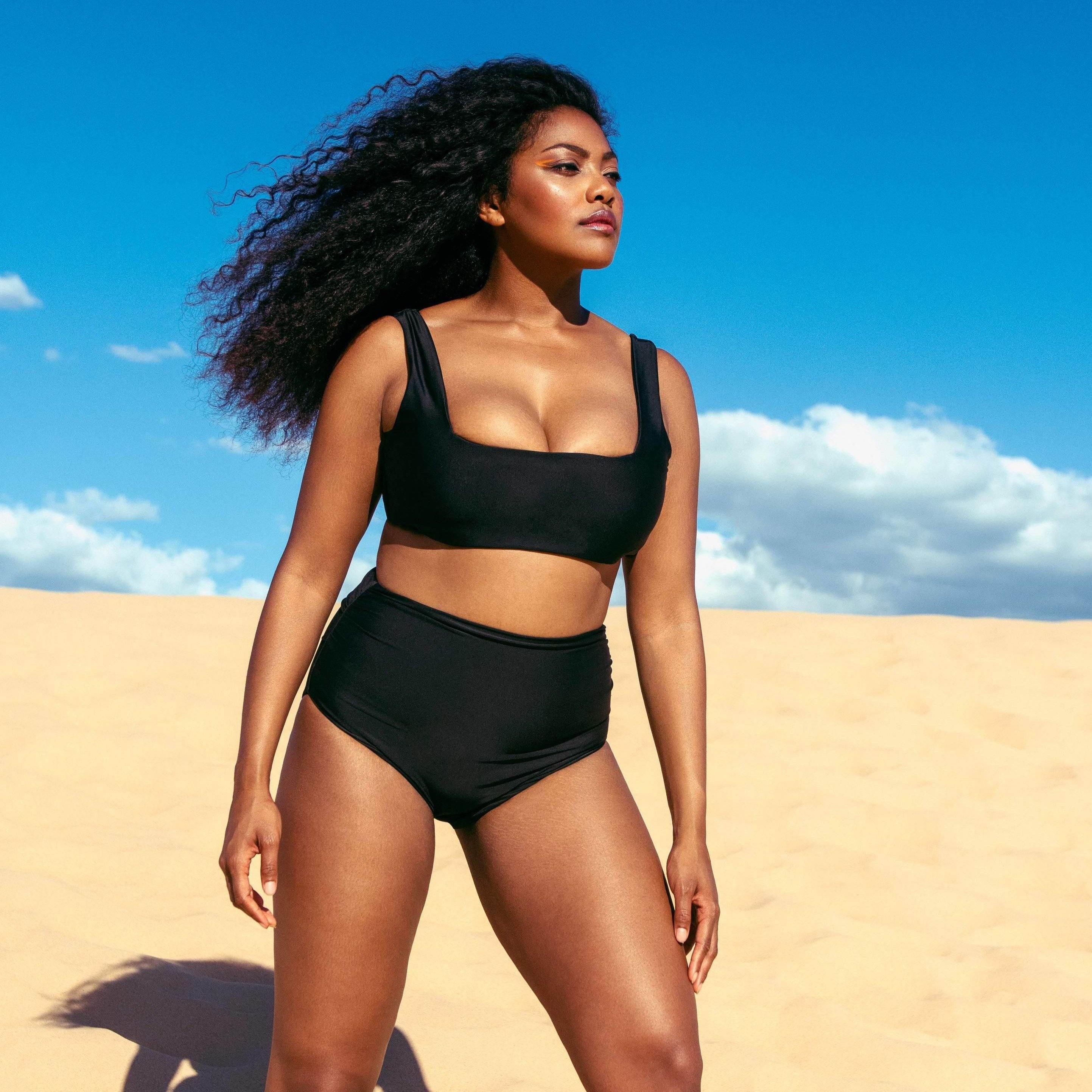 Curvy girl high best sale waisted bikini